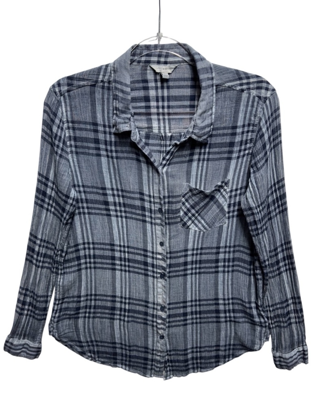 Pure Cotton Knit Boyfriend Gauze Chambray Chino Plaid Windowpane Checkered Shirt